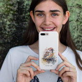 Rustieke Waterverf Sparrow, op maat Case-Mate iPhone Case