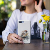 Rustieke Waterverf Sparrow, op maat Case-Mate iPhone Case