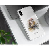 Rustieke Waterverf Sparrow, op maat Case-Mate iPhone Case