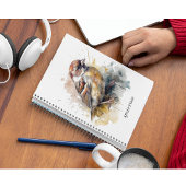 Rustieke Waterverf Sparrow, op maat Notitieboek