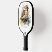 Rustieke Waterverf Sparrow, op maat Pickleball Paddle (Links)