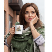 Rustieke Waterverf Sparrow, op maat Tweekleurige Koffiemok