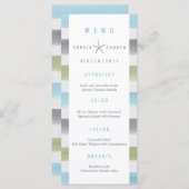 Rustieke waterverf strepen strand bruiloft menu (Voorkant / Achterkant)