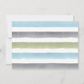 Rustieke waterverf strepen strand bruiloft recepti kaart (Achterkant)