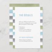 Rustieke waterverf strepen strand trouwdetail informatiekaartje (Voorkant / Achterkant)