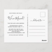 Rustieke Waterverf Succulent Bewegende Aankondigin Briefkaart (Achterkant)