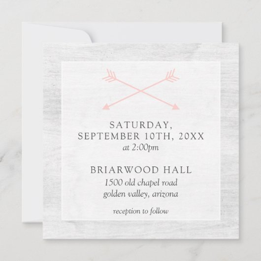 Rustieke Waterverf Succulent Cactus Vierkante Brui Kaart (Achterkant)