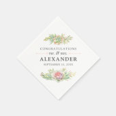 Rustieke Waterverf Succulent Desert Cactus Bruilof Servet (Hoek)