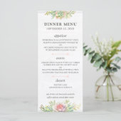 Rustieke Waterverf Succulent Desert Wedding Menu (Staand voorkant)