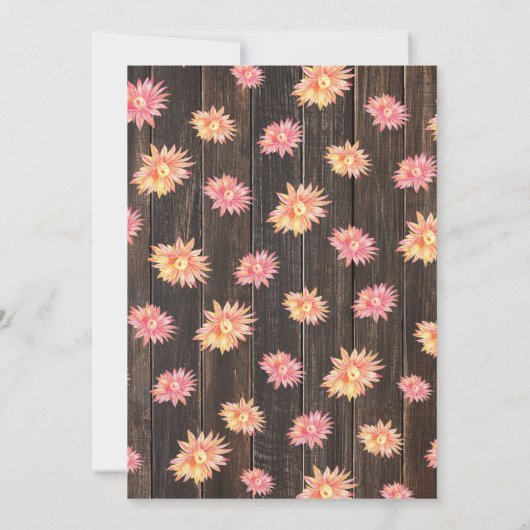 Rustieke Waterverf Succulent repetitie diner Kaart (Achterkant)