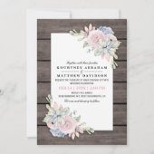 Rustieke Waterverf Succulente Roze Roze Bruiloft Kaart (Voorkant)