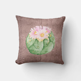Rustieke waterverf succulenten, tweezijdig kussen
