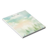 Rustieke Waterverf taartbos gepersonaliseerd Notitieblok (Schuin)