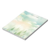 Rustieke Waterverf taartbos gepersonaliseerd Notitieblok (Linkerzijde)