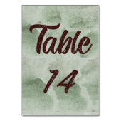 Rustieke Waterverf Tafel Nummerkaart Kaart (Achterkant)