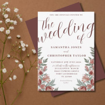 Rustieke Waterverf Terracotta Bloemen Bruiloft