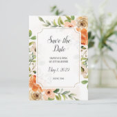 Rustieke Waterverf Terracotta Floral (Staand voorkant)