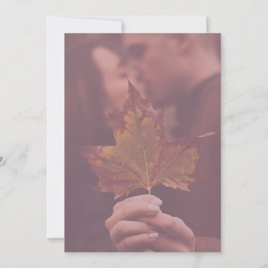 Rustieke Waterverf Terracotta Ginkgo Bruiloft Kaart (Achterkant)