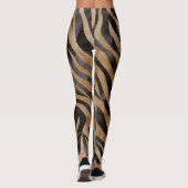 Rustieke Waterverf Tijger Dierenprint Leggings (Achterkant)