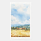 Rustieke Waterverf Toscaanse mediterrane plattelan Servet (Voorkant)