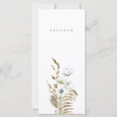 Rustieke Waterverf Trouwdag Tijdlijn & Details (Achterkant)