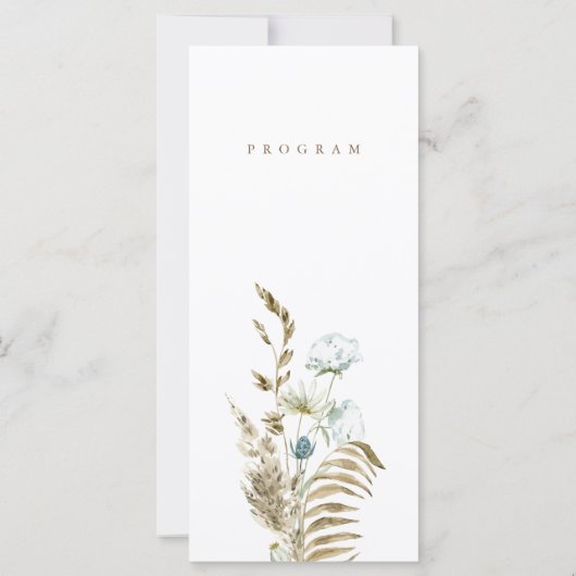 Rustieke Waterverf Trouwdag Tijdlijn & Details (Achterkant)