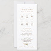 Rustieke Waterverf Trouwdag Tijdlijn & Details (Voorkant)