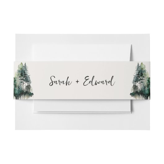 Rustieke Waterverf Uitnodiging van het Huwelijk Be Uitnodigingen Wikkel (Voorkant Voorbeeld)