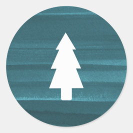 Rustieke Waterverf vakantie Sticker - Tree