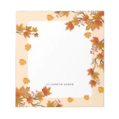 Rustieke Waterverf Vallende bladeren herfst Custom Notitieblok (Voorkant)