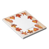 Rustieke Waterverf Vallende bladeren herfst Custom Notitieblok (Schuin)