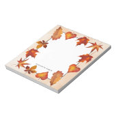 Rustieke Waterverf Vallende bladeren herfst Custom Notitieblok (Linkerzijde)