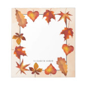 Rustieke Waterverf Vallende bladeren herfst Custom Notitieblok (Voorkant)