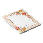 Rustieke Waterverf Vallende bladeren herfst Custom Notitieblok (Schuin)