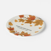 Rustieke Waterverf Vallende bladeren Herfstfeest Papieren Bordje (Gekanteld)
