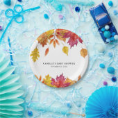 Rustieke Waterverf Vallende bladeren Herfstfeest Papieren Bordje (Feest)