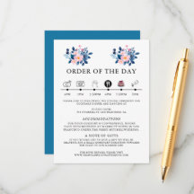 Rustieke waterverf van een roze en blauwe bloemboe