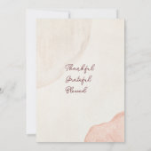 Rustieke Waterverf Verbrand Sinaasappel Thanksgivi Kaart (Achterkant)