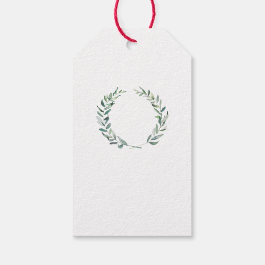 Rustieke waterverf verlaat bruiloft Welkomsttas Cadeaulabel (Achterkant)