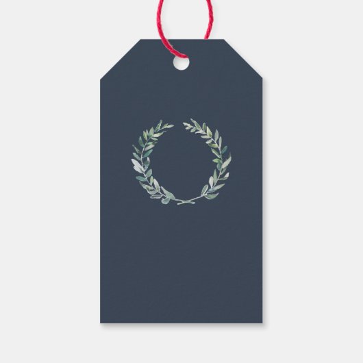 Rustieke waterverf verlaat bruiloft Welkomsttas Cadeaulabel (Achterkant)