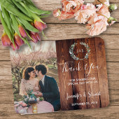 Rustieke Waterverf verlaat foto bruiloft Dank u Magneet