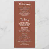 Rustieke waterverf verlaat foto land bruiloft programmakaart (Achterkant)