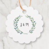 Rustieke waterverf verlaat het land Bruiloft Dank  Bedankjes Labels (Achterkant)