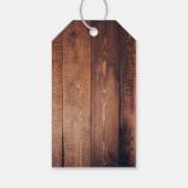 Rustieke Waterverf verlaat houten bruiloft Dank u Cadeaulabel (Achterkant)