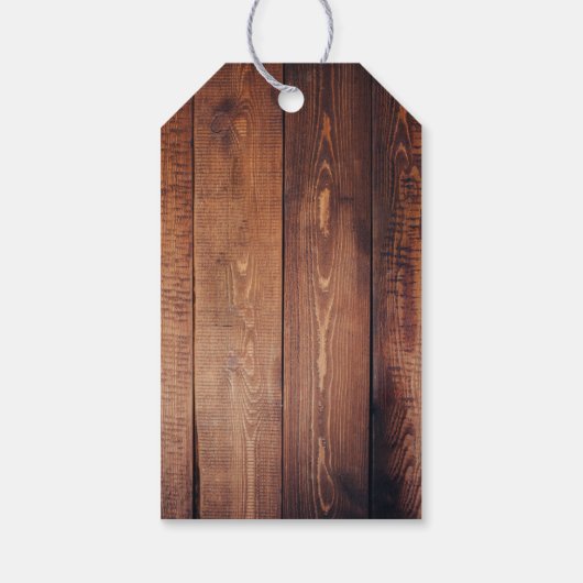 Rustieke Waterverf verlaat houten bruiloft Dank u Cadeaulabel (Achterkant)