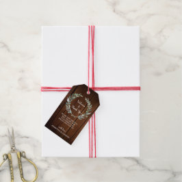 Rustieke waterverf verlaat houten bruiloft Welkom  Cadeaulabel