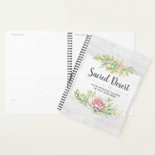 Rustieke Waterverf Vetplant Cactus Boho Stijl Planner
