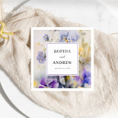 Rustieke Waterverf Violets Bruiloft Servet