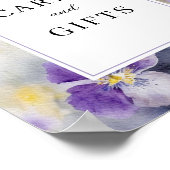 Rustieke Waterverf Violets Kaarten & Cadeaubordje Poster (Hoek)