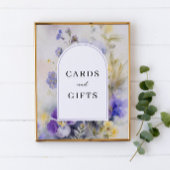 Rustieke Waterverf Violets Kaarten & Cadeaubordje Poster